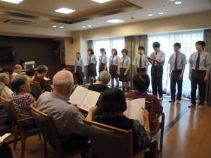 ニチイホーム川口のイベント-中学生によるミニコンサート
