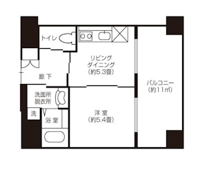 ドーミー中野江古田の居室平面図B