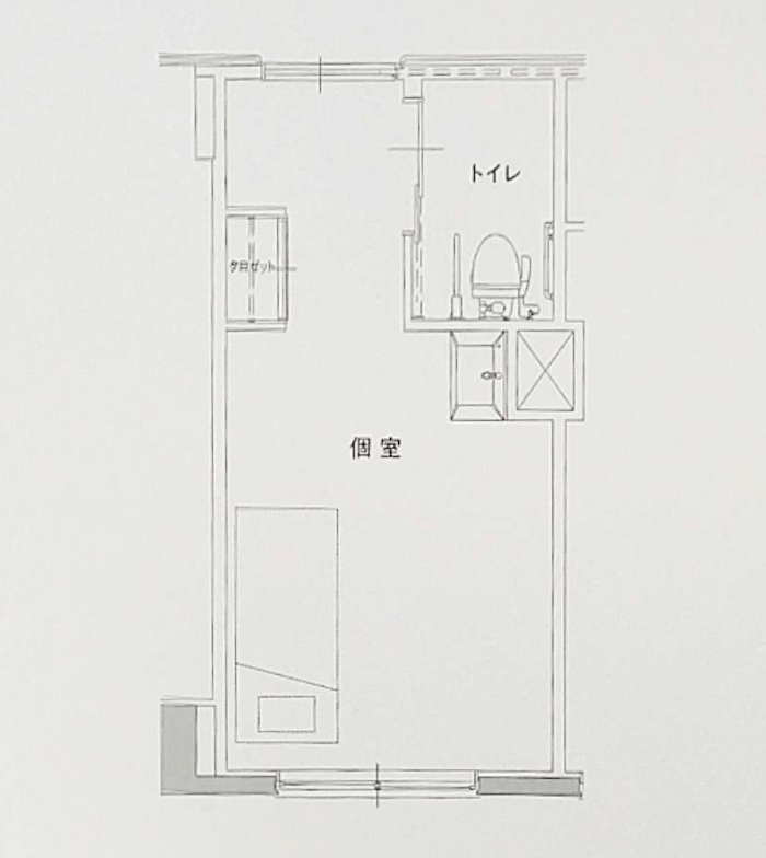 アズハイム町田の居室平面図Aタイプ