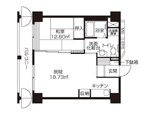 ドーミー相模原の居室平面図B