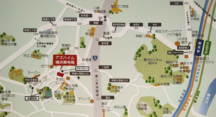 アズハイム横浜東寺尾の周辺地図